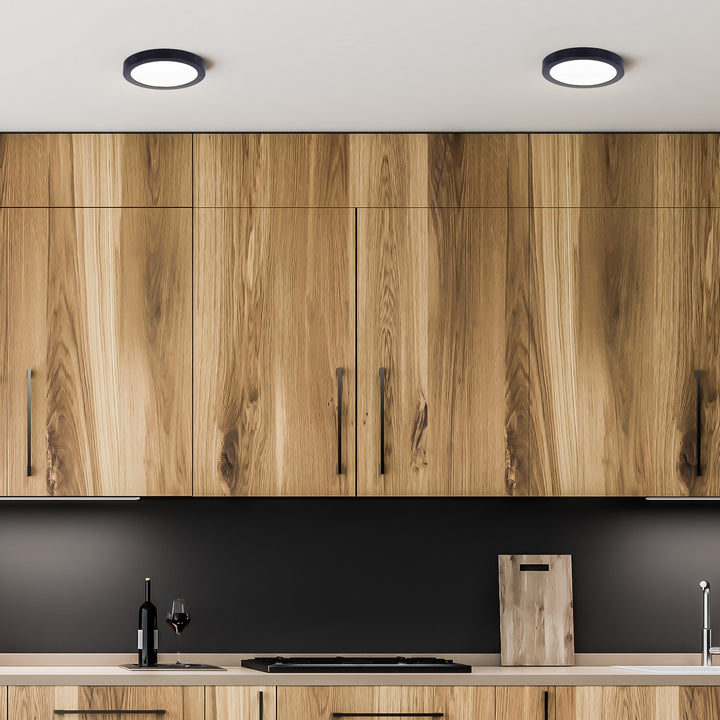 Canarm Canada - DL-6F-10WS-BK-C - LED Flush Mount - Luna - Matte Black
