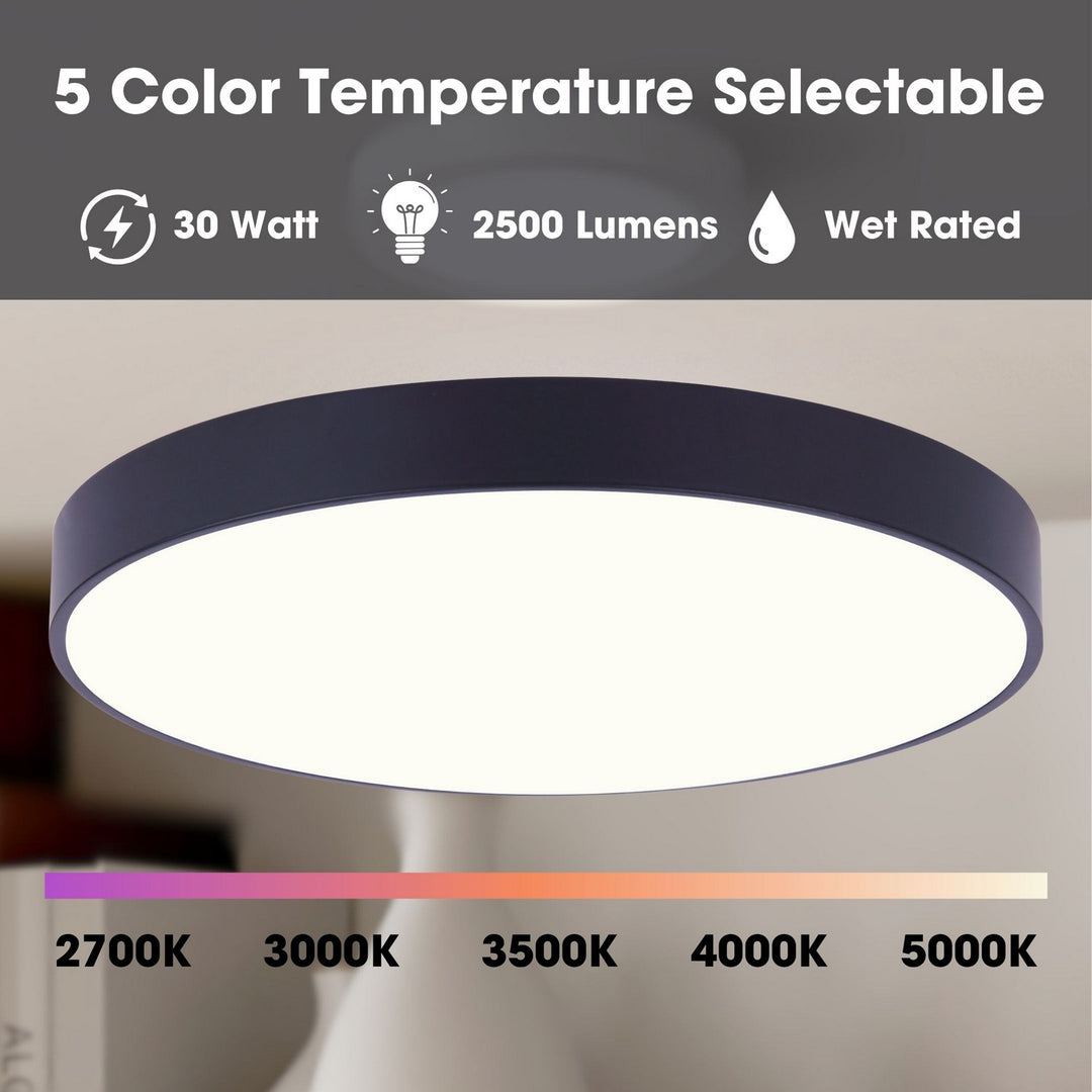 Canarm Canada - DL-6F-10WS-BK-C - LED Flush Mount - Luna - Matte Black