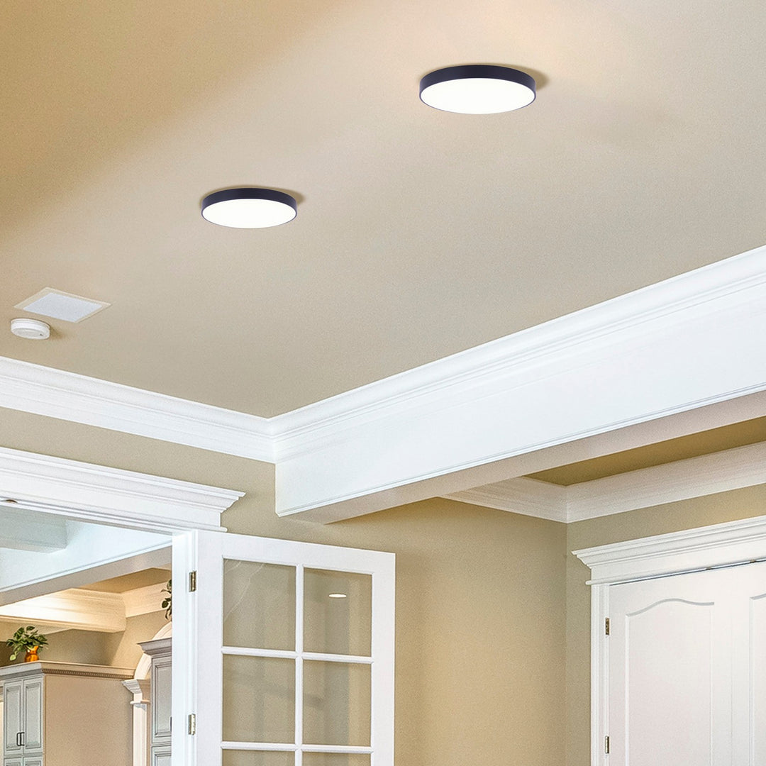 Canarm Canada - DL-6F-10WS-BK-C - LED Flush Mount - Luna - Matte Black
