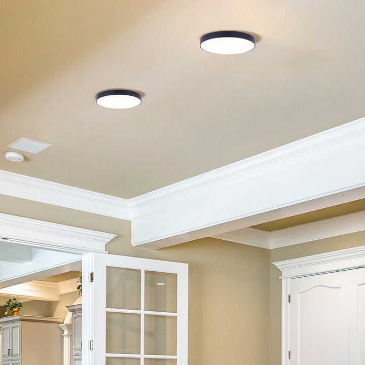 Canarm Canada - DL-6F-10WS-BK-C - LED Flush Mount - Luna - Matte Black