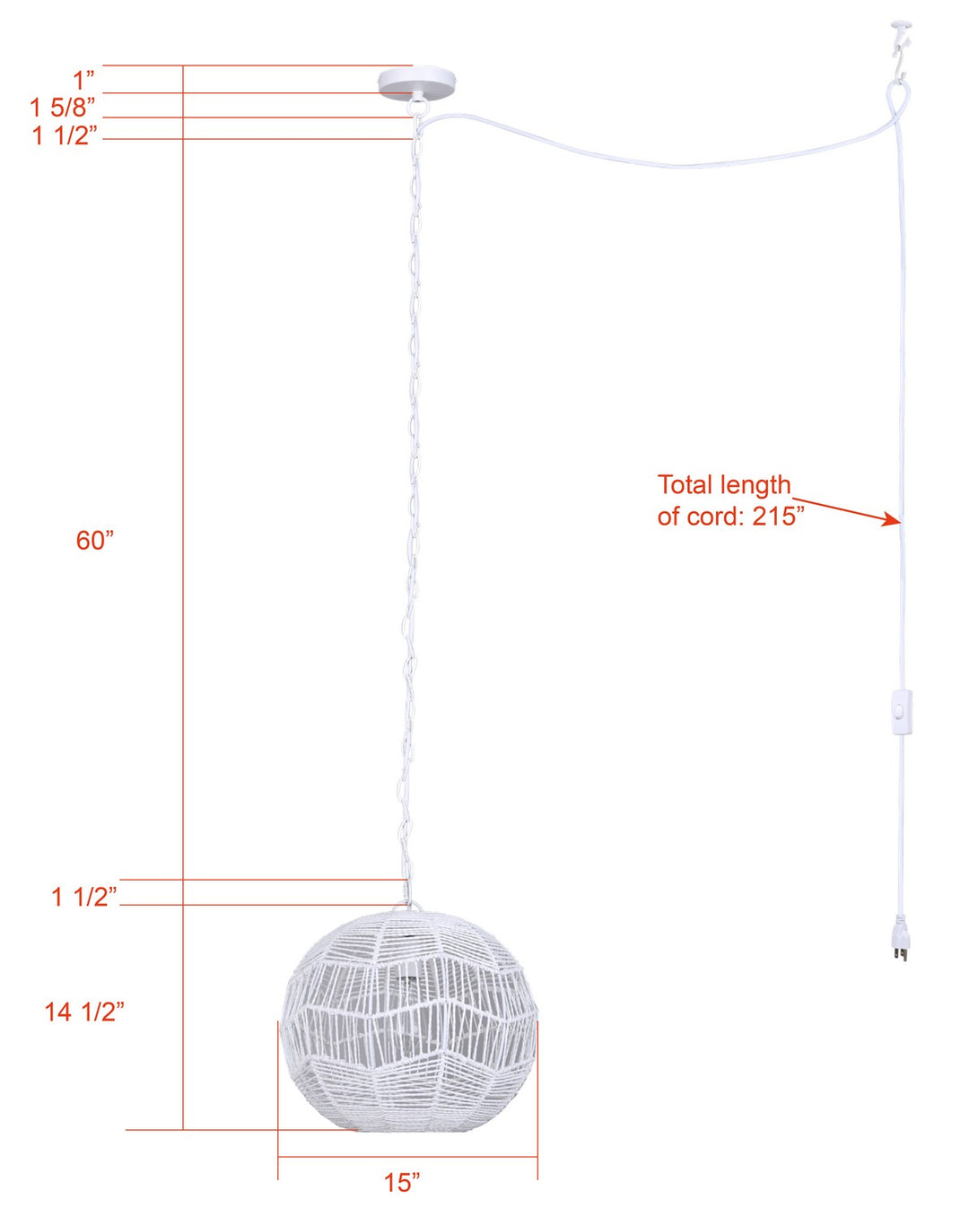 Canarm Canada - IPL1197A01WH - One Light Pendant - Valence - White