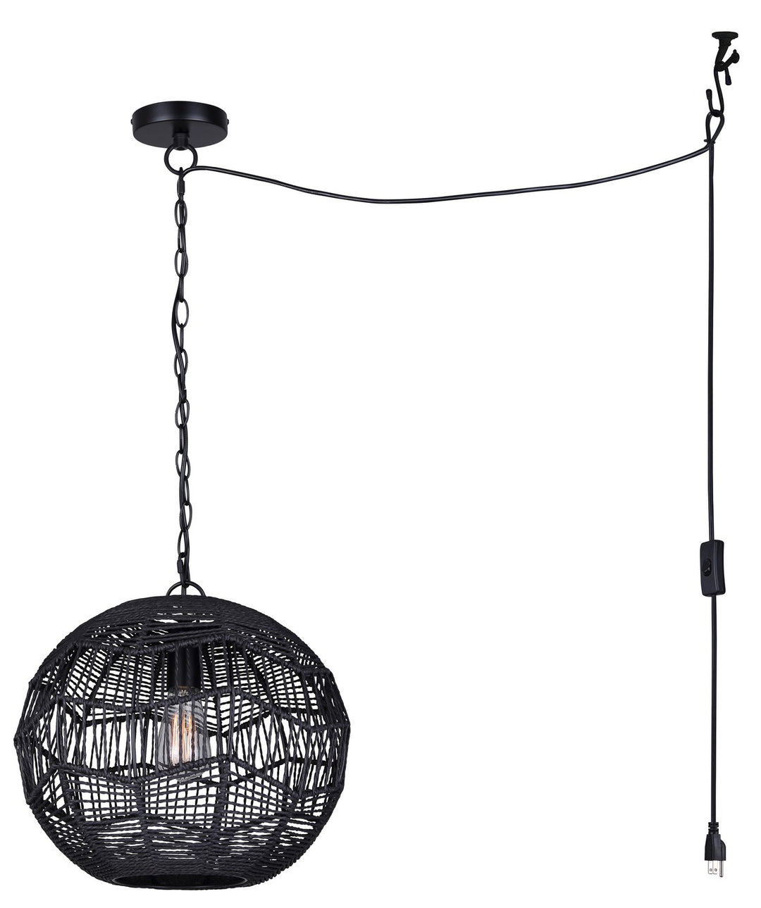 Valence One Light Pendant in Black - available from The Lighting Shoppe, trusted by Canadian homeowners