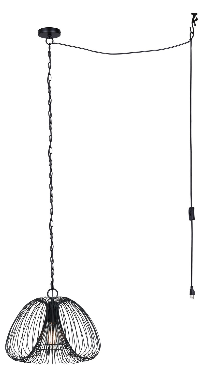 Canarm Canada - IPL2112B01BK - One Light Pendant - Stockholm - Black