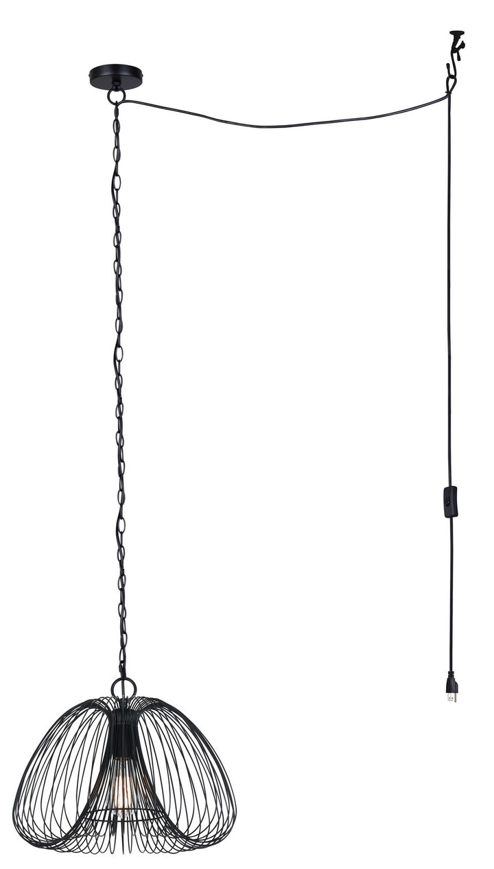 Canarm Canada - IPL2112B01BK - One Light Pendant - Stockholm - Black