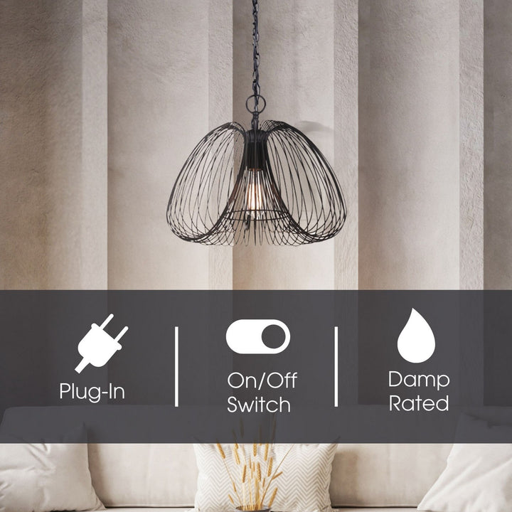 Canarm Canada - IPL2112B01BK - One Light Pendant - Stockholm - Black