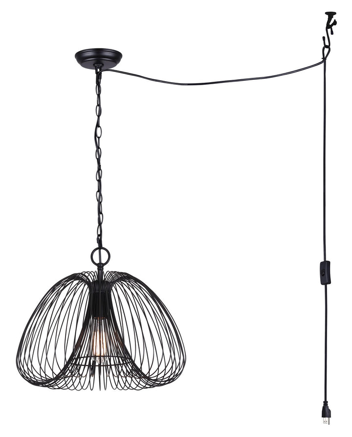 Canarm Canada - IPL2112B01BK - One Light Pendant - Stockholm - Black