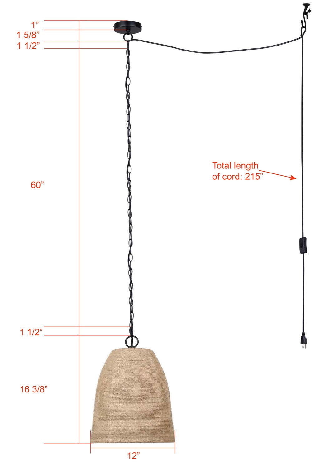 Canarm Canada - IPL2113B01BKR - One Light Pendant - Malmo - Matte Black