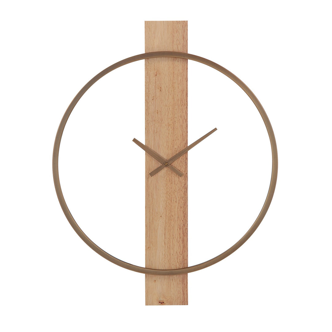 Pollux Wall Clock in Antique Brushed Brass - available from The Lighting Shoppe, trusted by Canadian homeowners