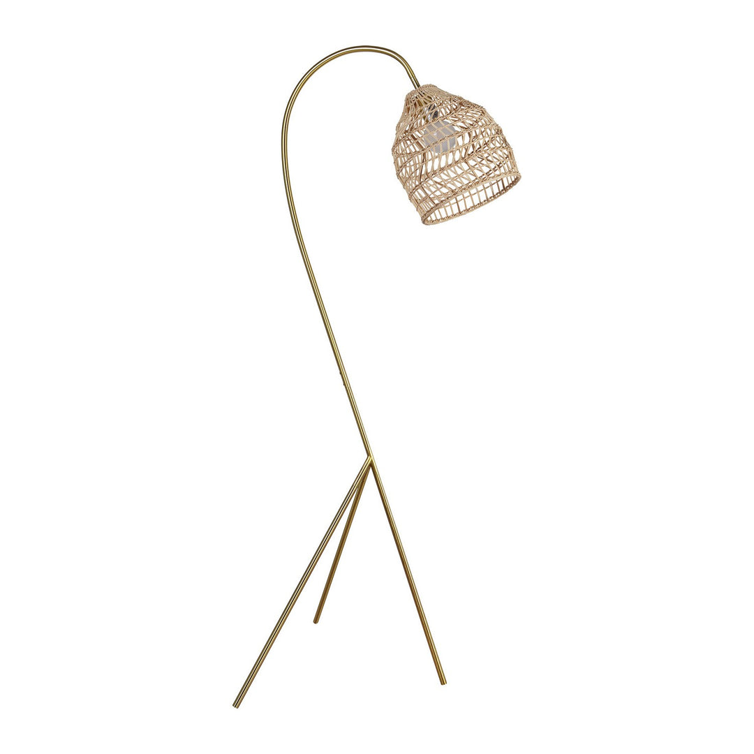 Emmi LED Floor Lamp in Satin Brass - available from The Lighting Shoppe, trusted by Canadian homeowners