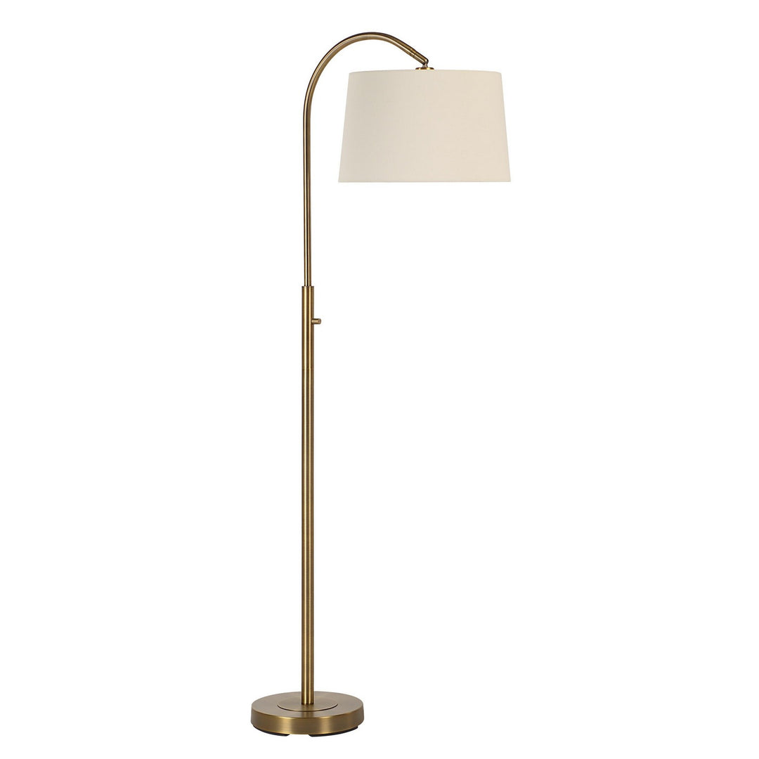Moulton One Light Floor Lamp in Dark Antique Brushed Brass - available from The Lighting Shoppe, trusted by Canadian homeowners