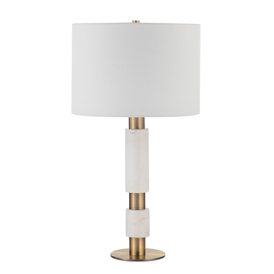 Renwil Canada - LPT1213 - LED Table Lamp - Pirot - Honed White Antique Brushed Brass
