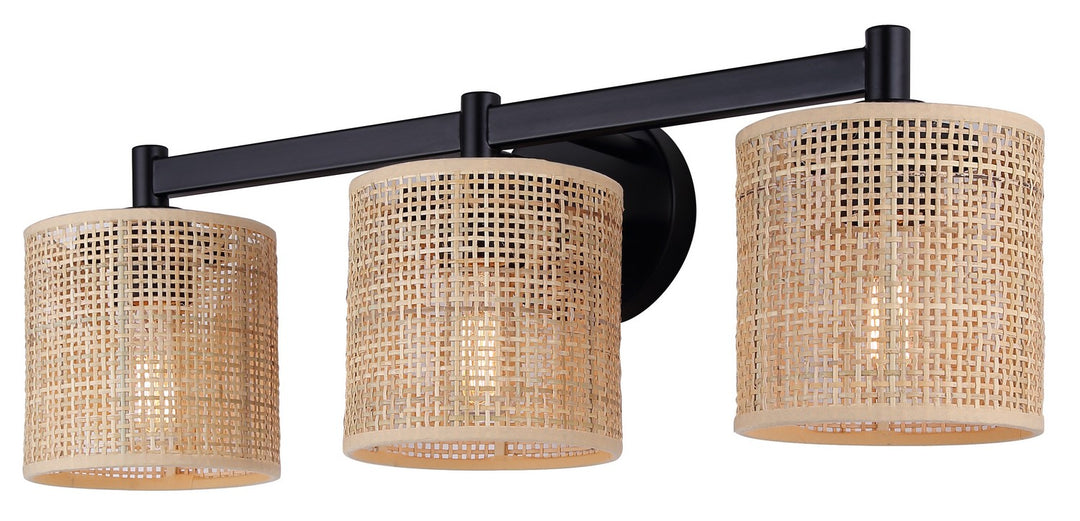 Meadow Three Light Vanity in Black - available from The Lighting Shoppe, trusted by Canadian homeowners