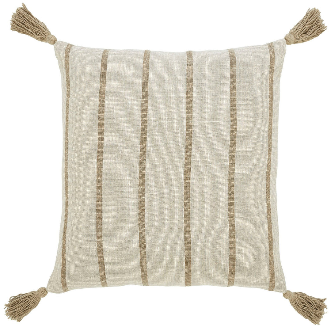 Truden Pillow in Natural Linen / Dark Brown Linen Stripe - available from The Lighting Shoppe, trusted by Canadian homeowners