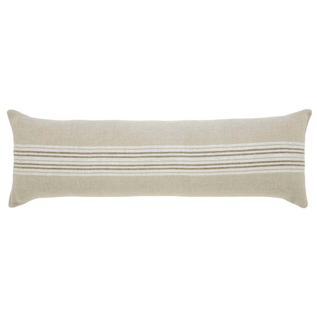 Felipe Pillow in Natural/ White & Dark Brown Stripe - available from The Lighting Shoppe, trusted by Canadian homeowners