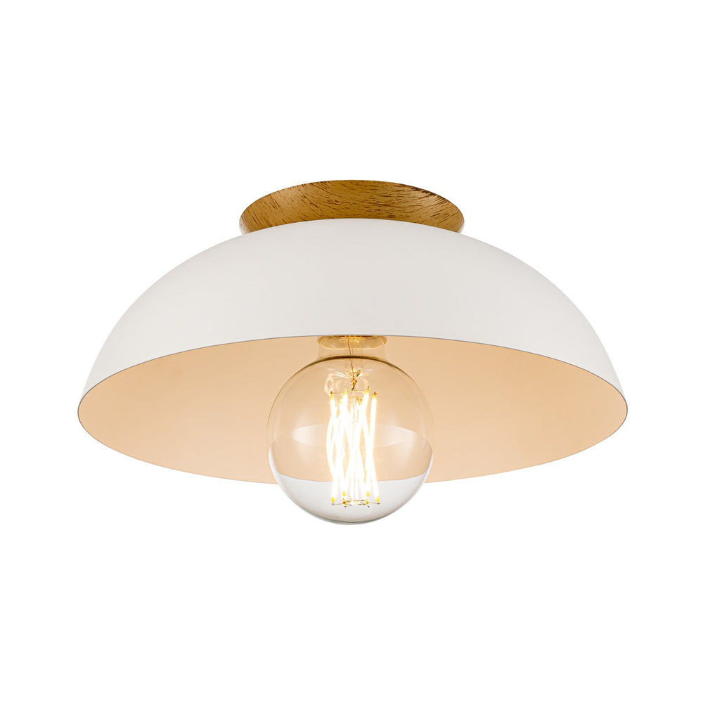 DVI Canada - DVP36832MW+NW - One Light Flush Mount - Bergen - Matte White And Natural Wood