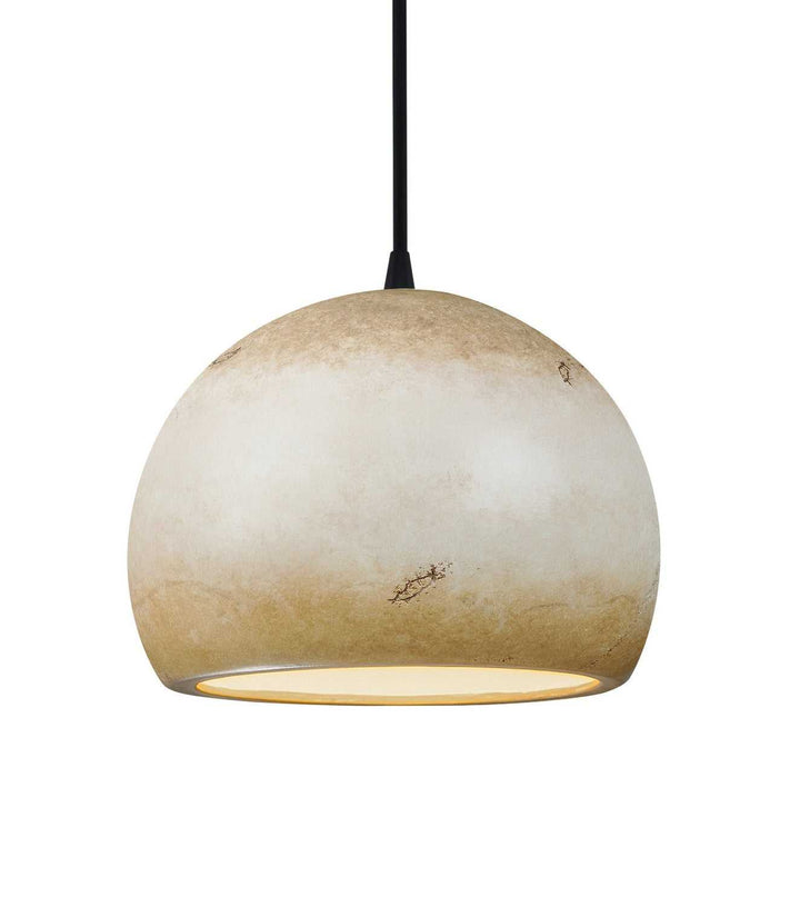 Radiance One Light Pendant in Greco Travertine Justice Designs