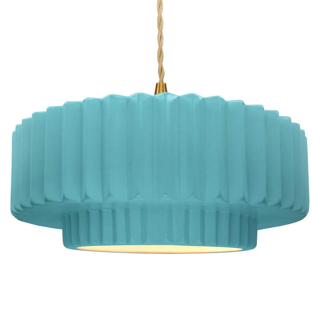 Radiance One Light Pendant in Reflecting Pool Justice Designs