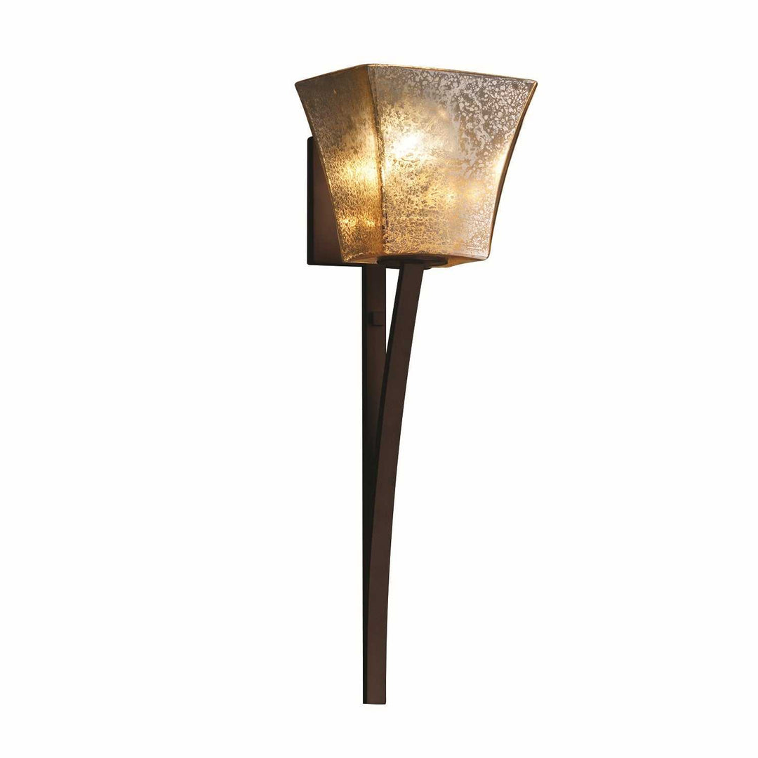 Fusion One Light Wall Sconce in Dark Bronze Justice Designs