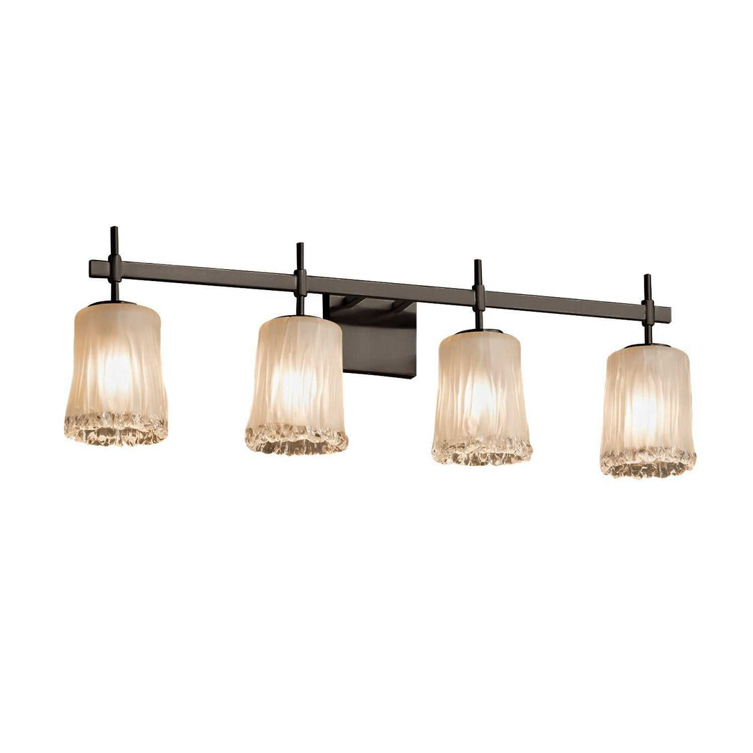 Veneto Luce Four Light Bath Bar in Dark Bronze Justice Designs