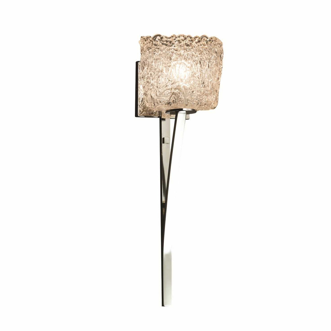Veneto Luce One Light Wall Sconce in Polished Chrome Justice Designs