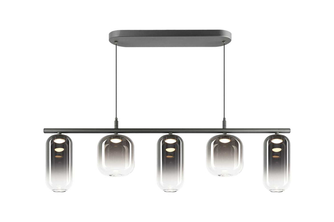 Matteo Canada - C37405MBSM - Five Light Chandelier - Refrax - Matte Black