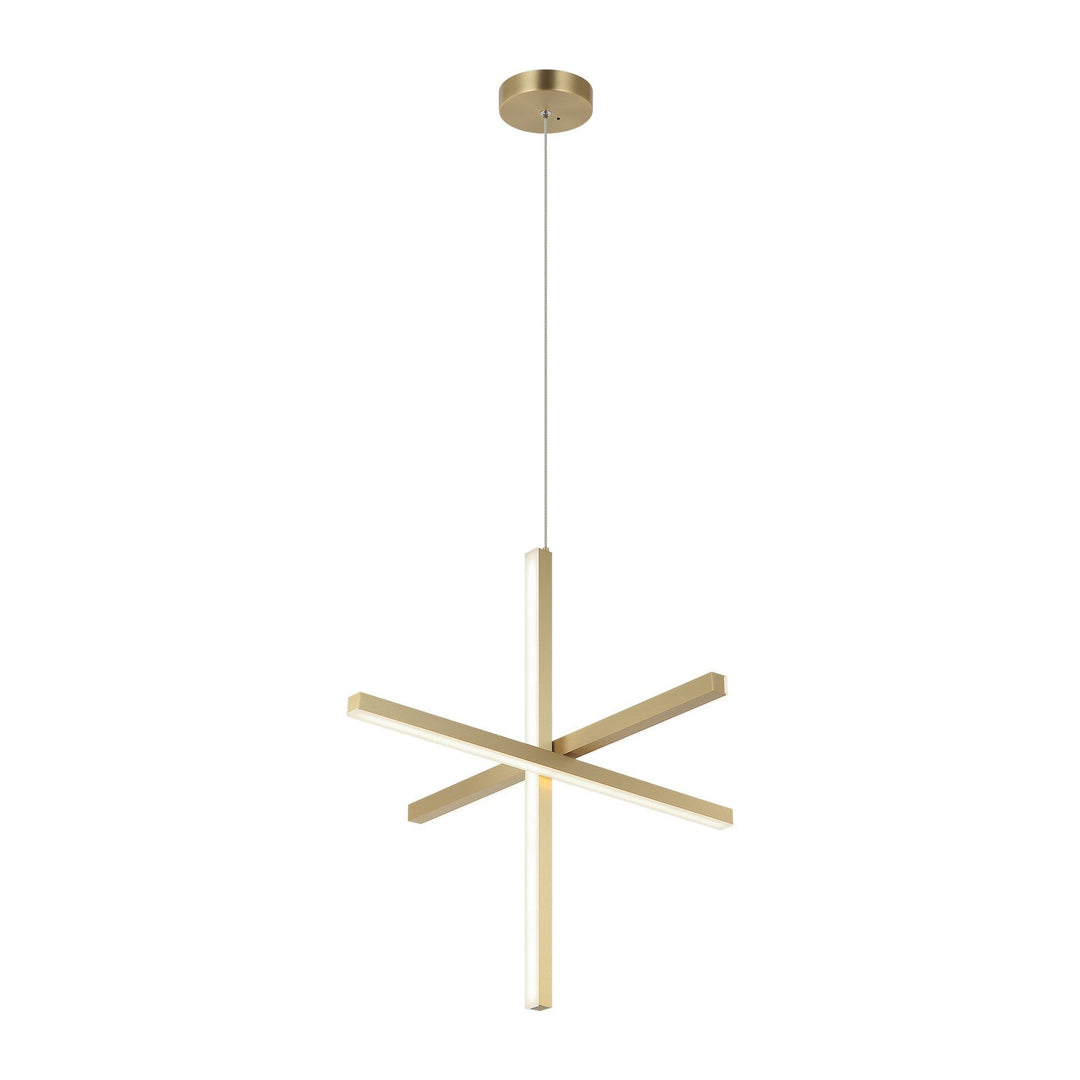 Matteo Canada - C38924BG - Three Light Pendant - Crosley - Brushed Gold