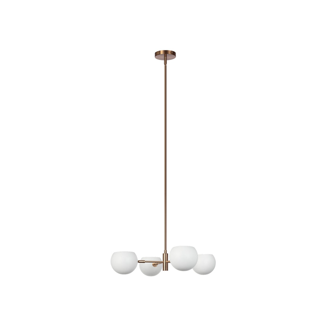 Matteo Canada - CX31704MWAG - Four Light Pendant - Orb - Matte White