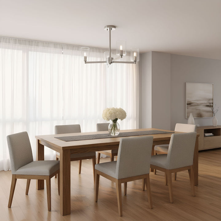 Visual Comfort Studio Canada - 7764203C-962 - Three Light Semi-Flush Mount - Fullton - Brushed Nickel