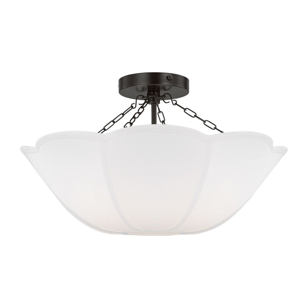 Stassi Two Light Semi Flush Mount in Aged Iron - available from The Lighting Shoppe, trusted by Canadian homeowners