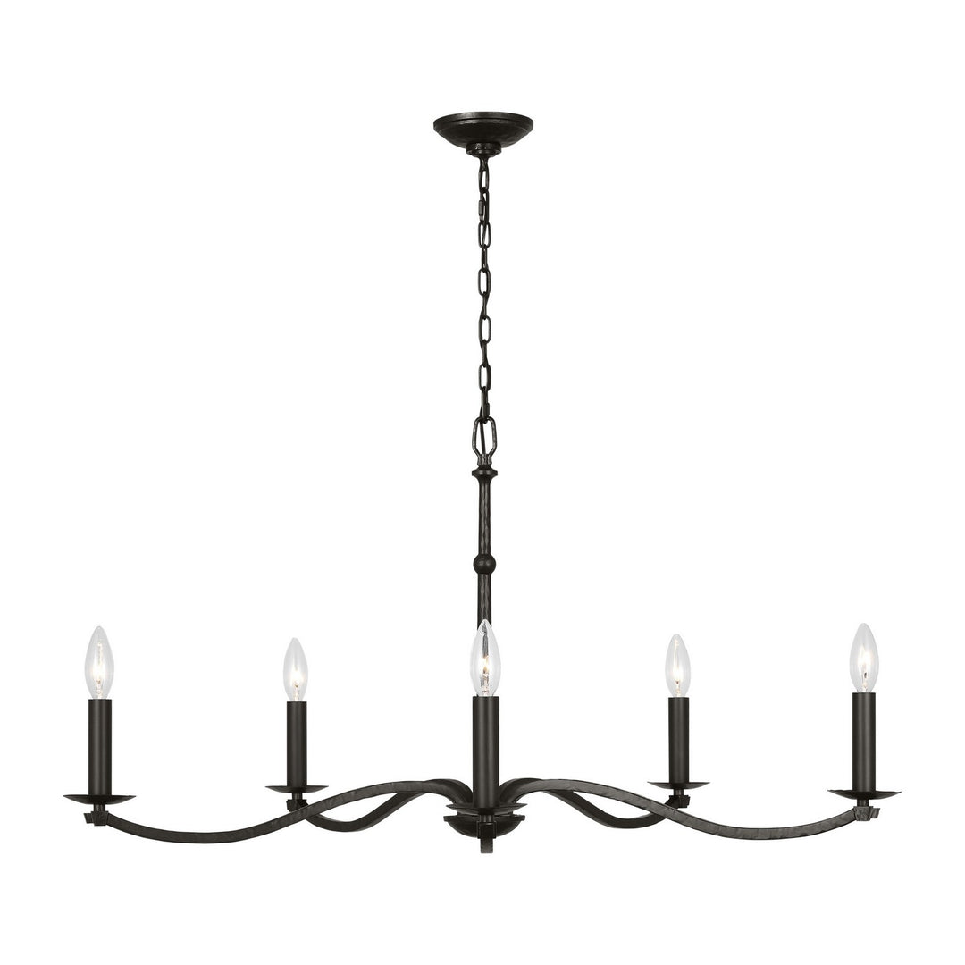 Wellen Five Light Chandelier in Aged Iron - available from The Lighting Shoppe, trusted by Canadian homeowners