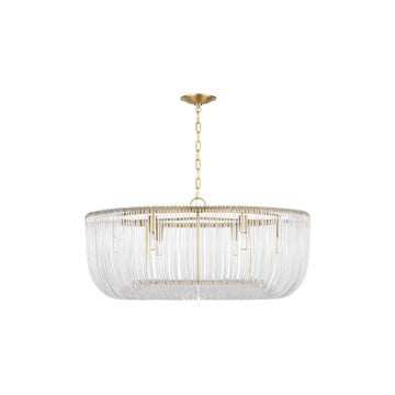 Pierce Six Light Pendant in Burnished Brass - available from The Lighting Shoppe, trusted by Canadian homeowners