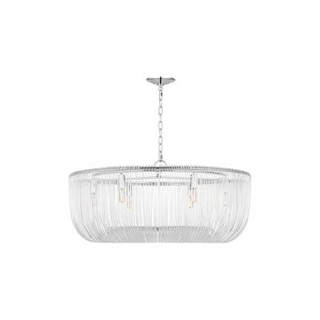 Pierce Six Light Pendant in Polished Nickel - available from The Lighting Shoppe, trusted by Canadian homeowners