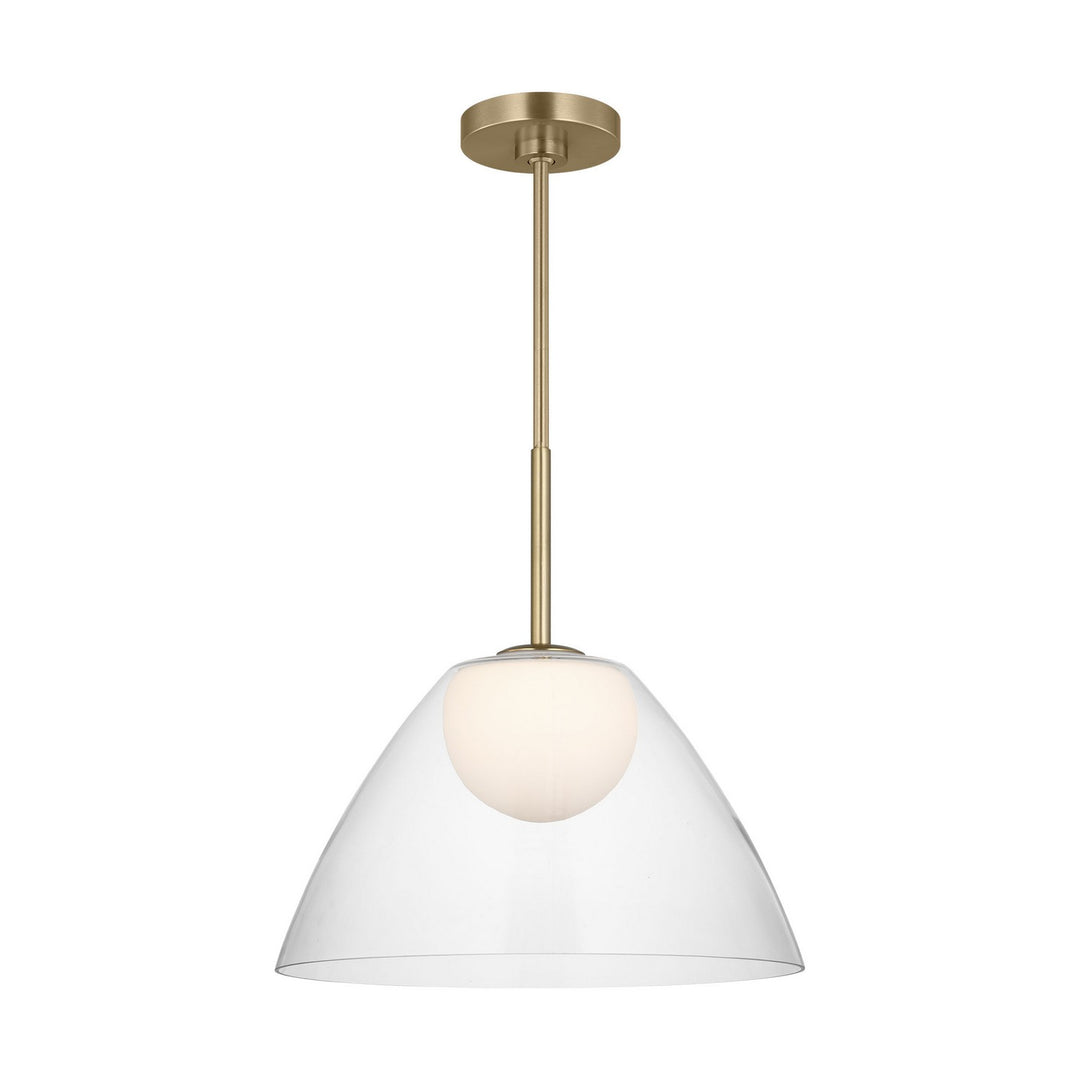 Suma One Light Pendant in Satin Brass - available from The Lighting Shoppe, trusted by Canadian homeowners