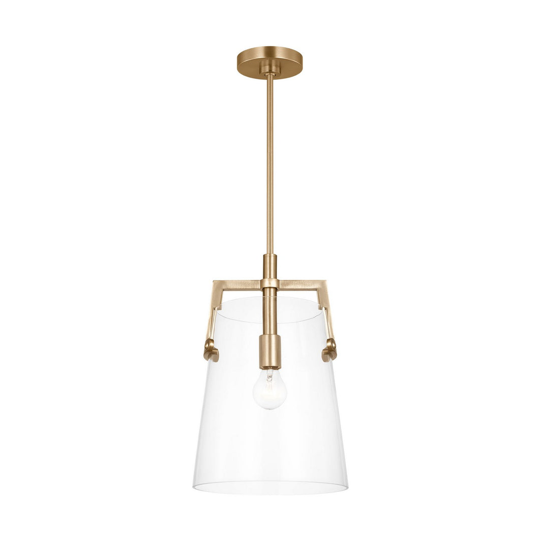 Crofton One Light Pendant in Satin Brass - available from The Lighting Shoppe, trusted by Canadian homeowners