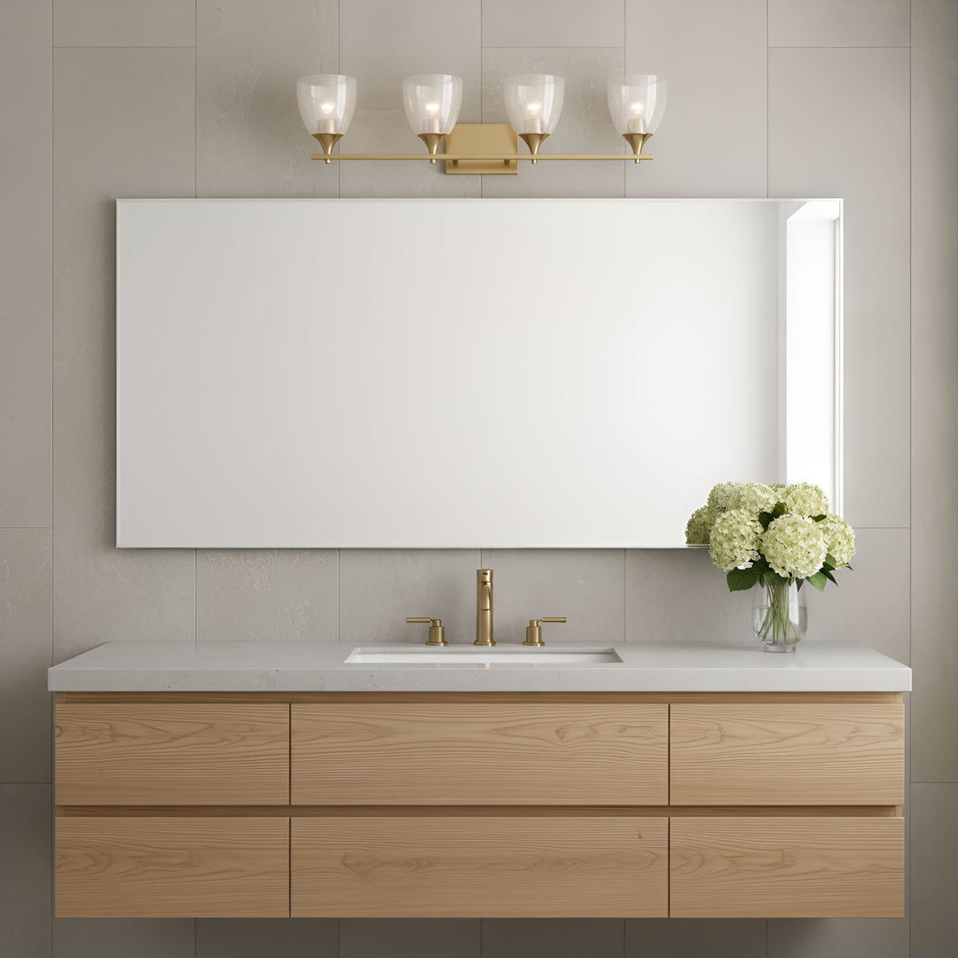 Visual Comfort Studio Canada - DJV1024SBCKG - Four Light Vanity - Toffino - Satin Brass