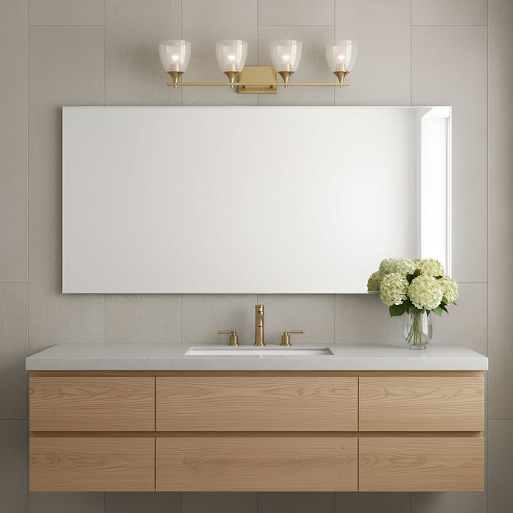 Visual Comfort Studio Canada - DJV1024SBCKG - Four Light Vanity - Toffino - Satin Brass