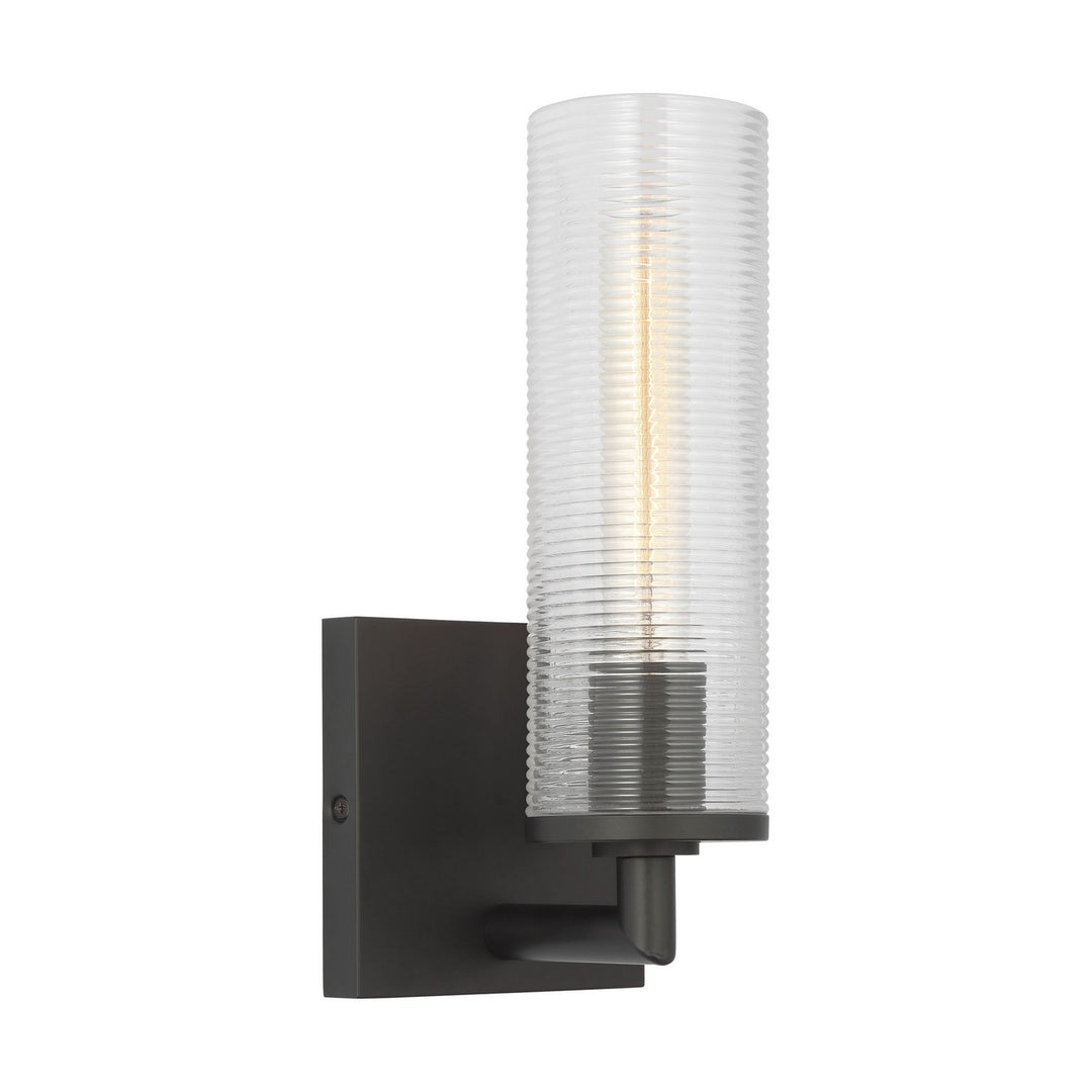 Sarita One Light Wall Sconce in Midnight Black - available from The Lighting Shoppe, trusted by Canadian homeowners