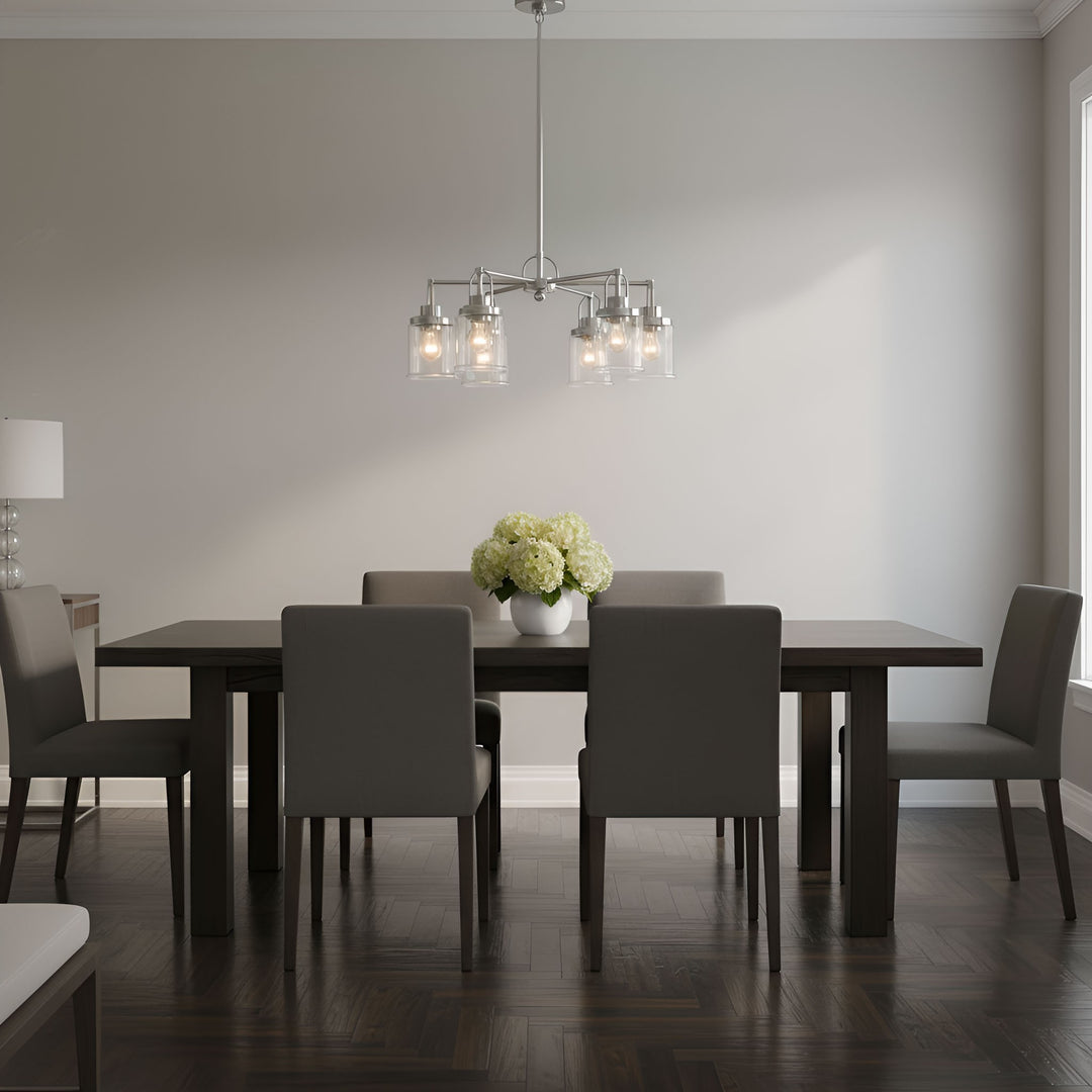 Visual Comfort Studio Canada - GLC1175BS - Five Light Chandelier - Anders - Brushed Nickel