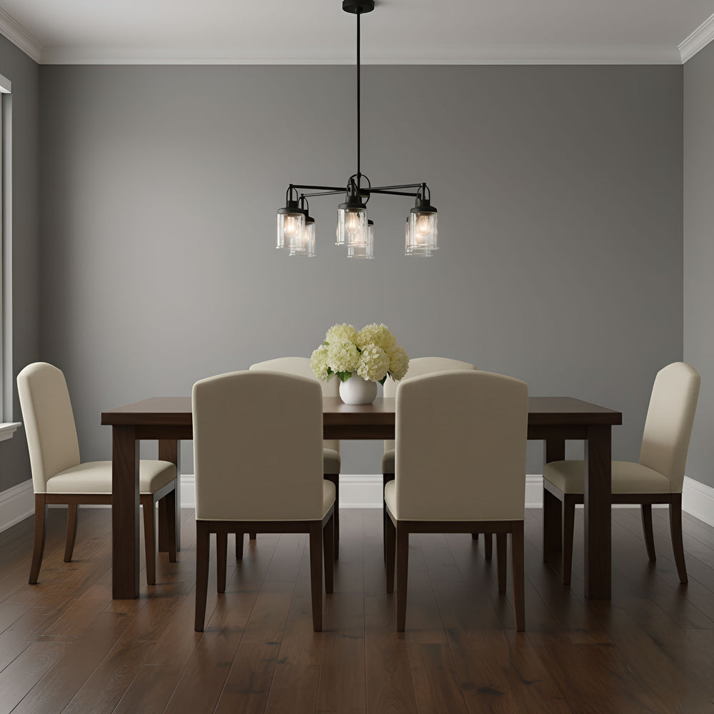Visual Comfort Studio Canada - GLC1175MBK - Five Light Chandelier - Anders - Midnight Black