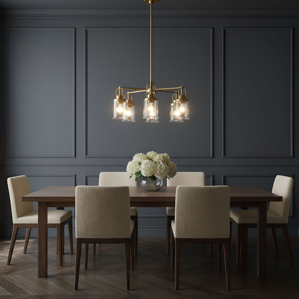 Visual Comfort Studio Canada - GLC1175SB - Five Light Chandelier - Anders - Satin Brass