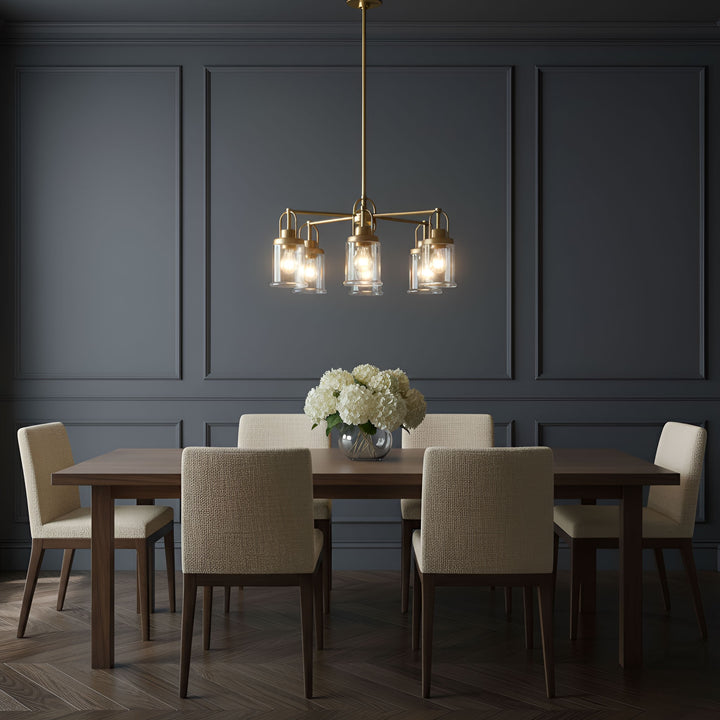 Visual Comfort Studio Canada - GLC1175SB - Five Light Chandelier - Anders - Satin Brass