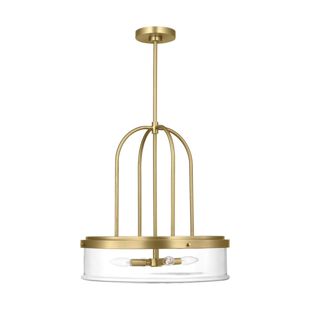Anders Four Light Pendant in Satin Brass - available from The Lighting Shoppe, trusted by Canadian homeowners