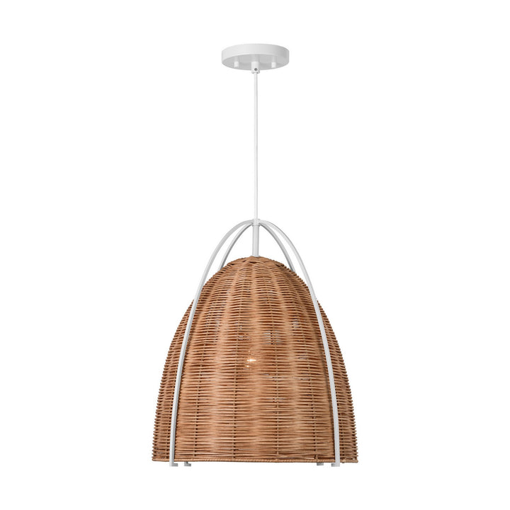 Visual Comfort Studio Canada - GLP1071MWT-BRTN - One Light Pendant - Norman - Chalk Wicker