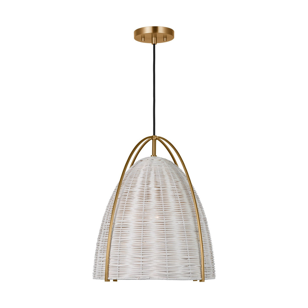 Norman One Light Pendant in Chalk Wicker - available from The Lighting Shoppe, trusted by Canadian homeowners