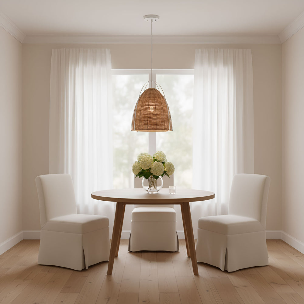 Visual Comfort Studio Canada - GLP1081MWT-BRTN - One Light Pendant - Norman - Blonde Rattan