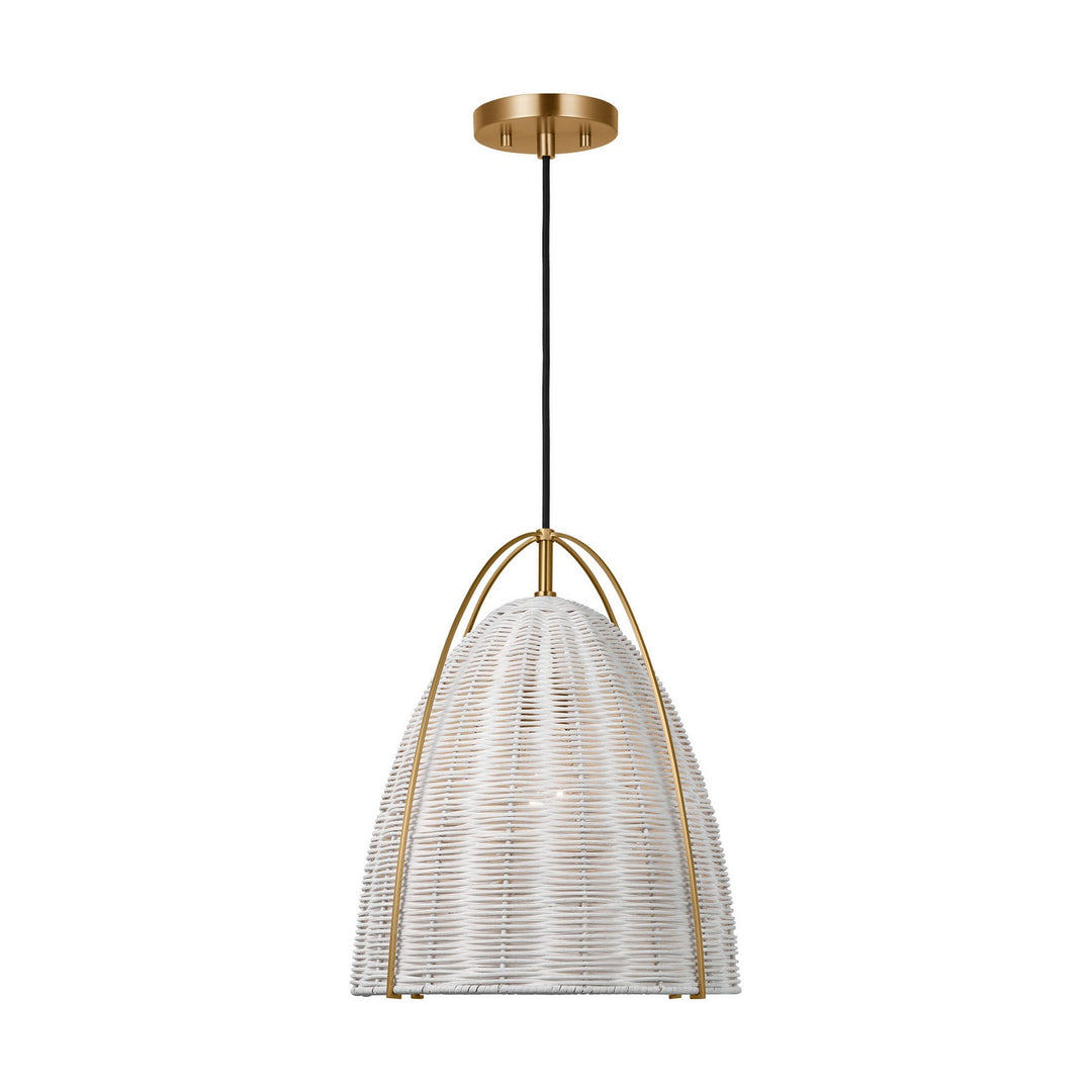 Norman One Light Pendant in Chalk Wicker - available from The Lighting Shoppe, trusted by Canadian homeowners