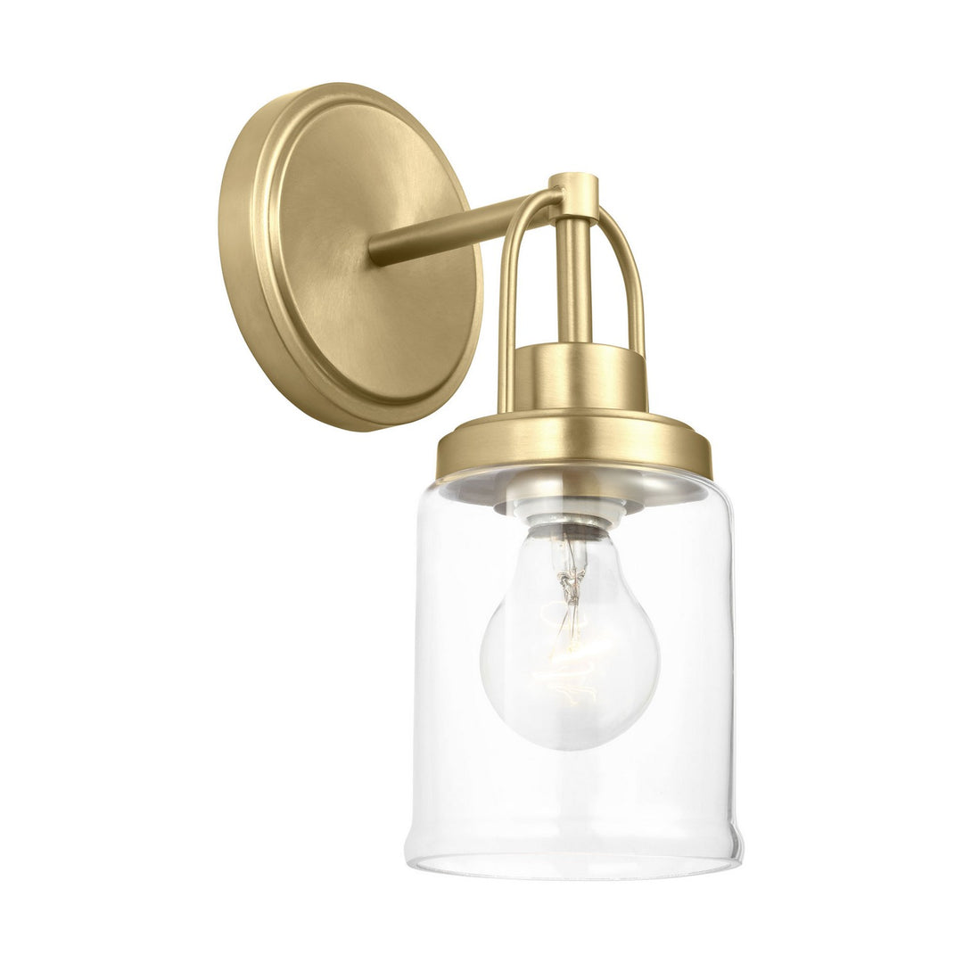 Anders One Light Vanity in Satin Brass - available from The Lighting Shoppe, trusted by Canadian homeowners