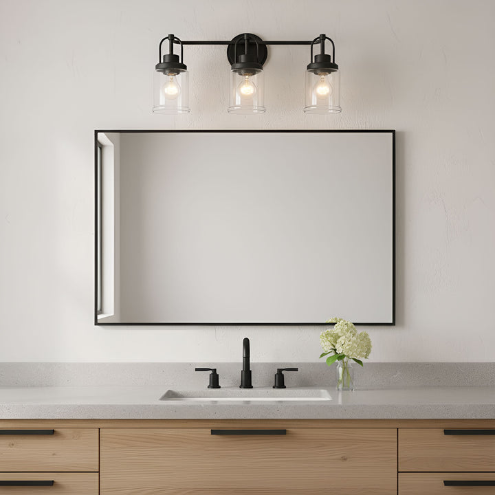 Visual Comfort Studio Canada - GLV1073MBK - Three Light Vanity - Anders - Midnight Black