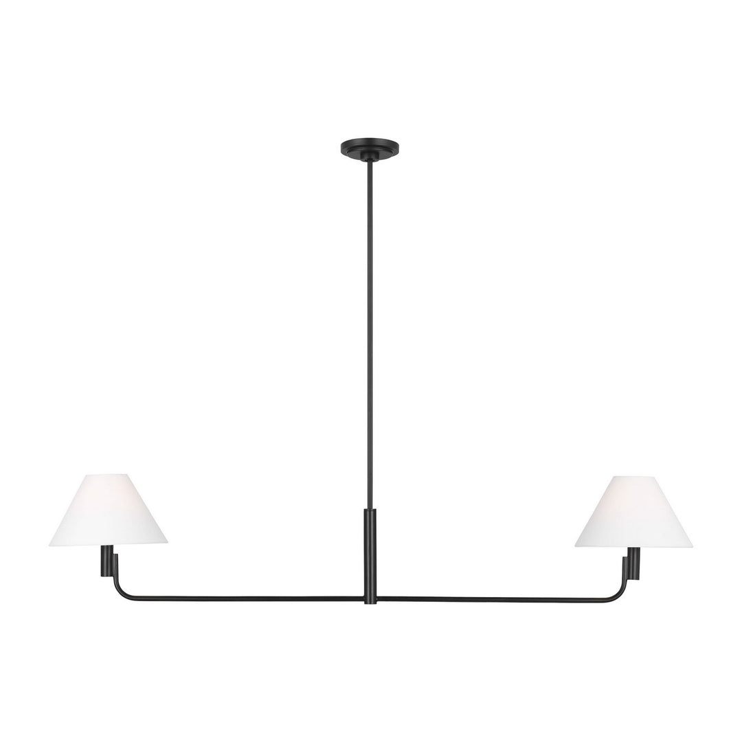 Colfax Two Light Linear Chandelier in Aged Iron - available from The Lighting Shoppe, trusted by Canadian homeowners