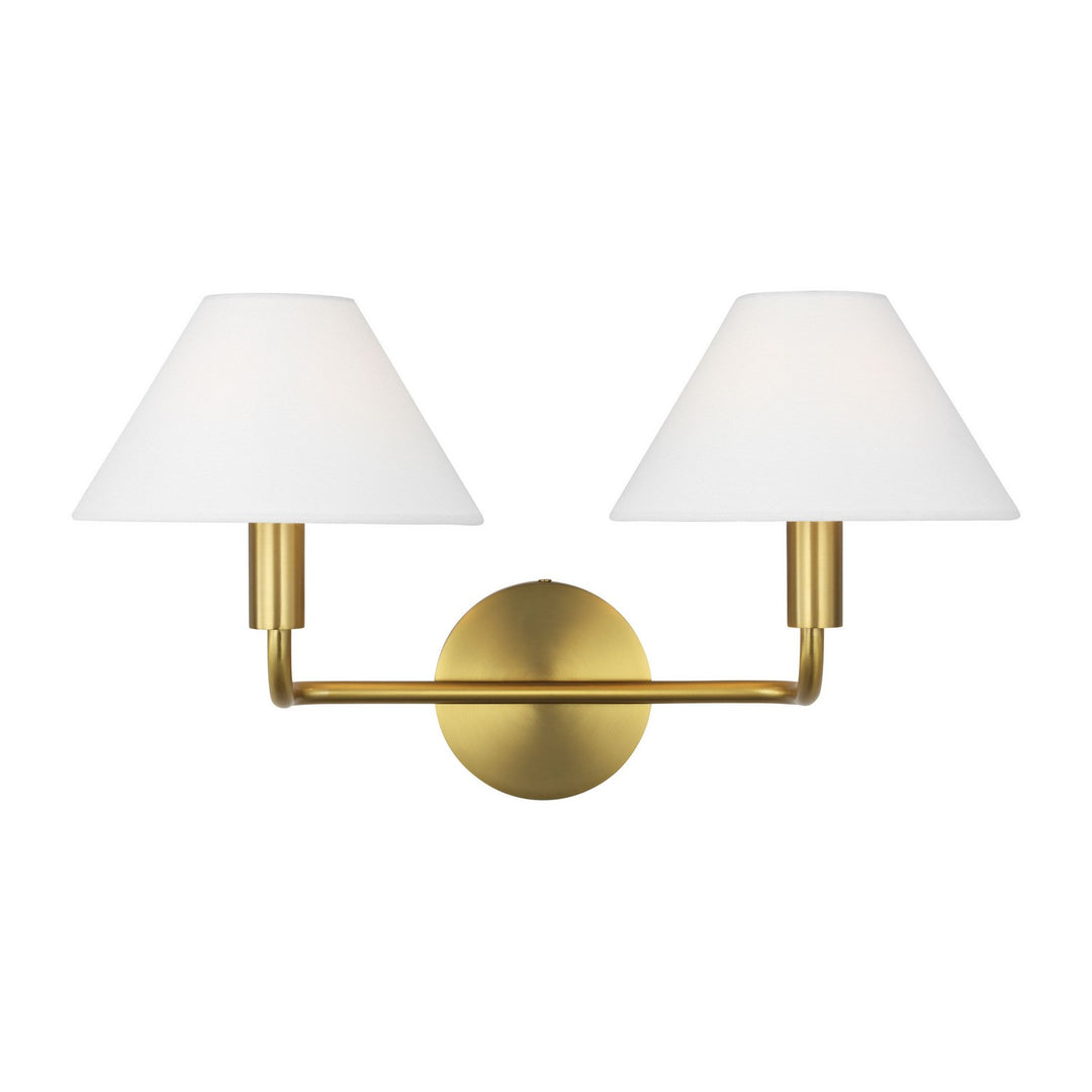 Colfax Two Light Wall Sconce in Burnished Brass - available from The Lighting Shoppe, trusted by Canadian homeowners
